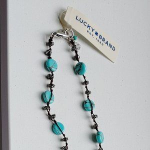 Lucky Brand silver and turquoise necklace